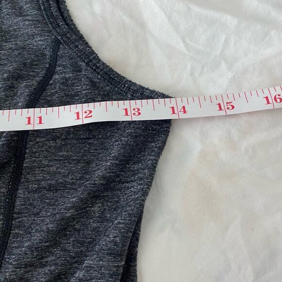 Lululemon Charcoal Gray Ruffle Cool Sleeveless Athletic Tank Top Women's Size 4 - Picture 4 of 8